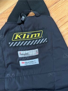 Klim Men's Black Insulated Bib with Thinsulate and Reflective Panels